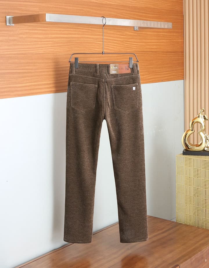 Loro Piana Corduroy Business Casual Trousers – Autumn/Winter in Coffee Brown
