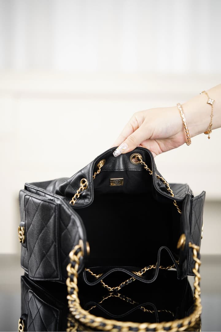 Chanel 25S Small Hobo Drawstring Bucket Bag