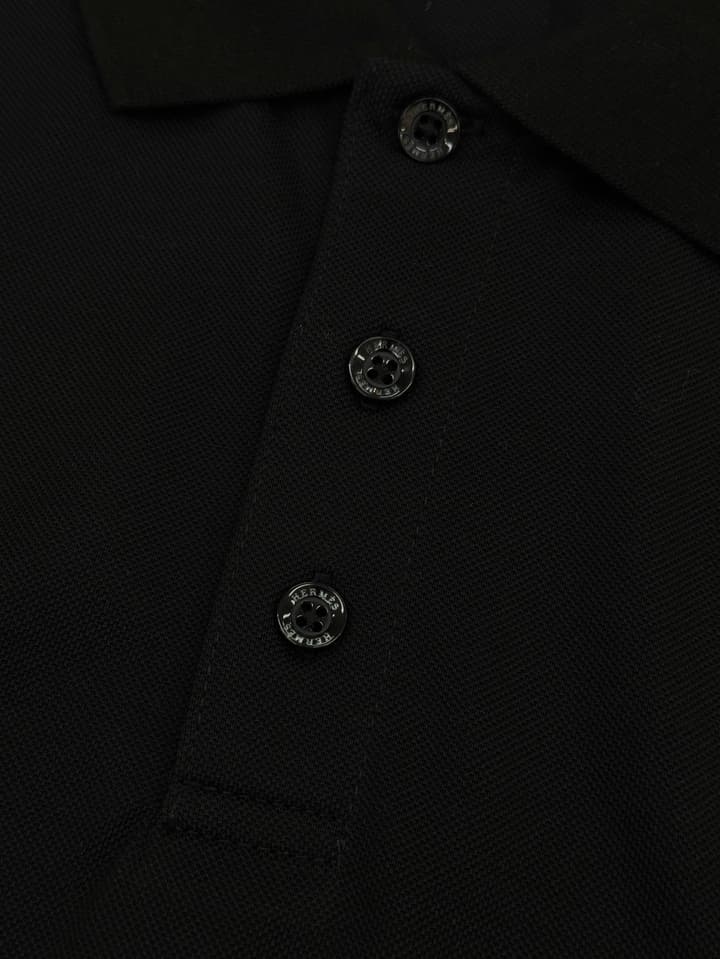 Hermès 3D Horse Flocking Polo Shirt in Black