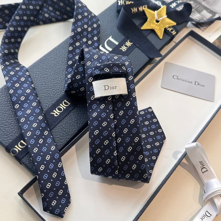 Dior Men's Logo Tie in Black