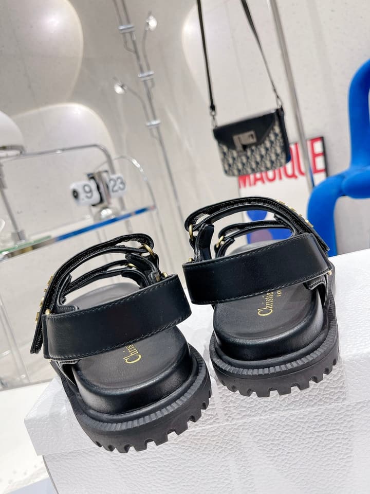 Dior 2022 New Color Velcro Sandals in Gold