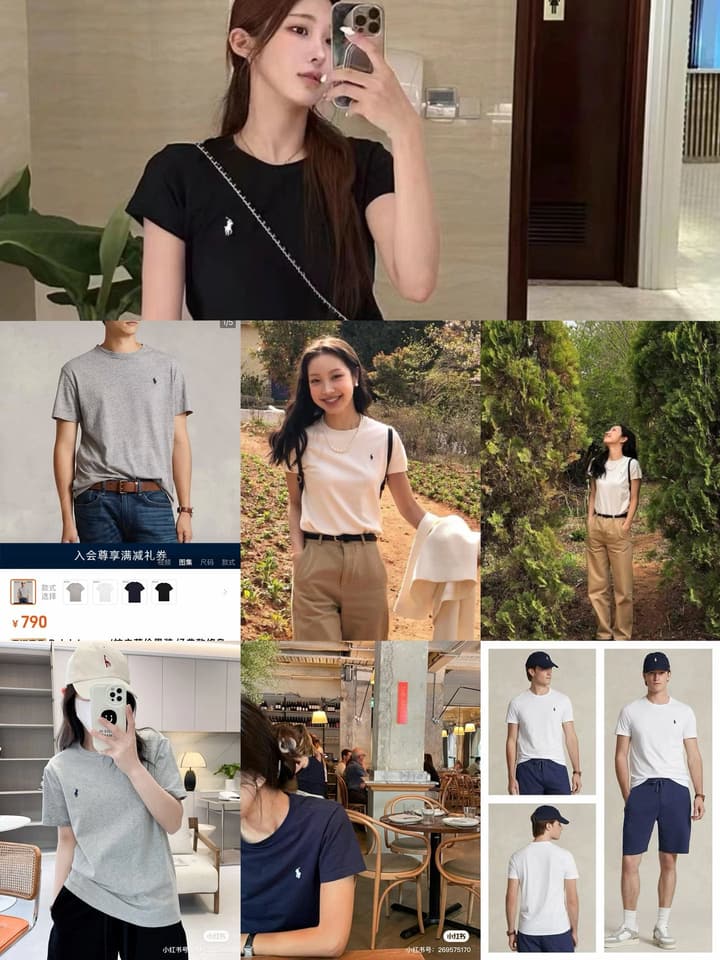 Ralph Lauren Classic Embroidered Cotton T-Shirt in Black