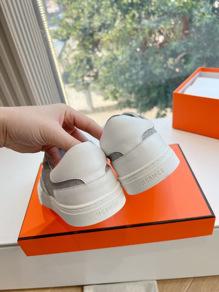 Hermès Bouncing Men's Sneakers in Black Leather