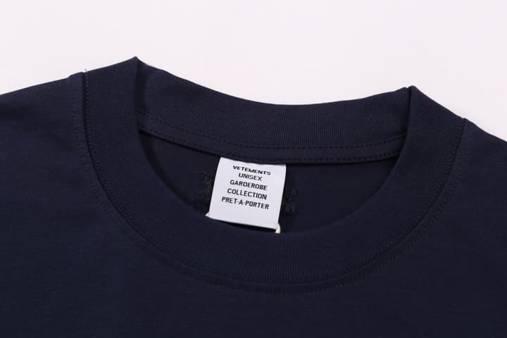 Vetements VTM Logo Print Loose T-Shirt – 2025SS in Dark Blue