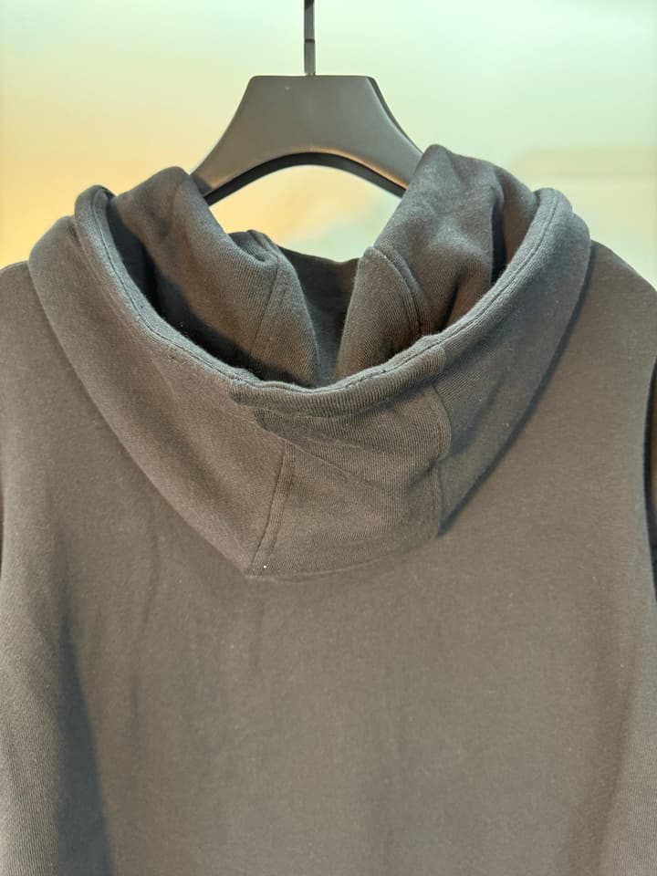 Loewe Anagram Leather Embroidered Hooded Sweatshirt – 25FW in Dark Charcoal