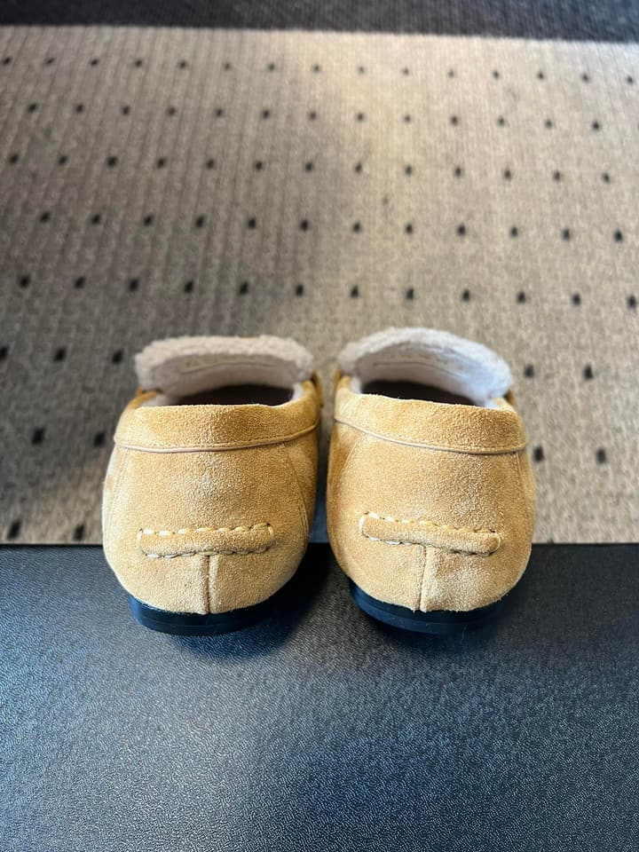 Dior Suede Fur-Lined Loafers – 25SS/FW in Black Suede