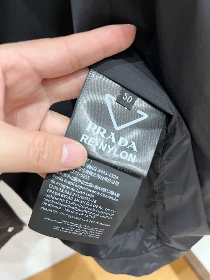 Prada Men's Re-Nylon Business Collar Jacket – 2025 Early Spring in Classic Black Nylon Jacket