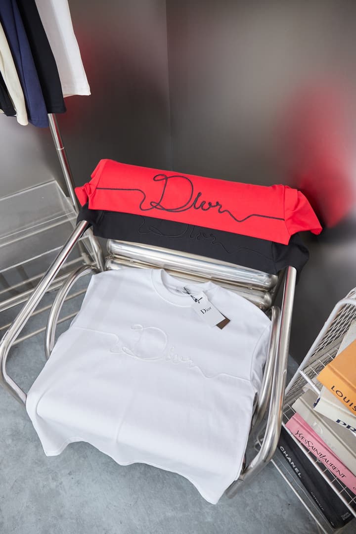 Dior Embroidered Logo Print T-Shirt – 25SS Early Spring Collection in Black