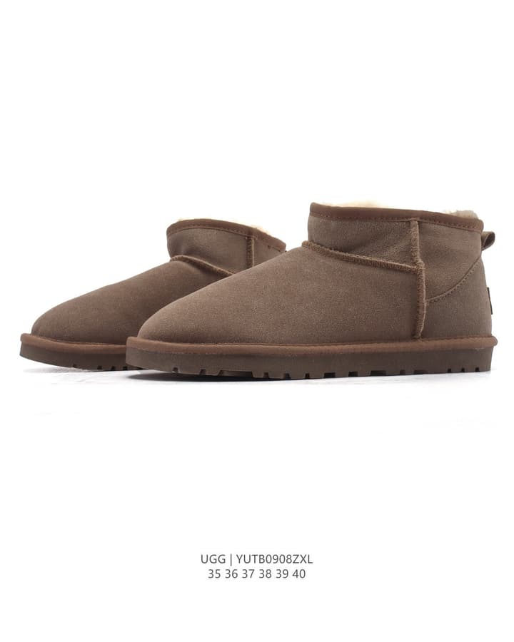 UGG Mid-Tube Plush Snow Boots – Autumn/Winter Collection in Black