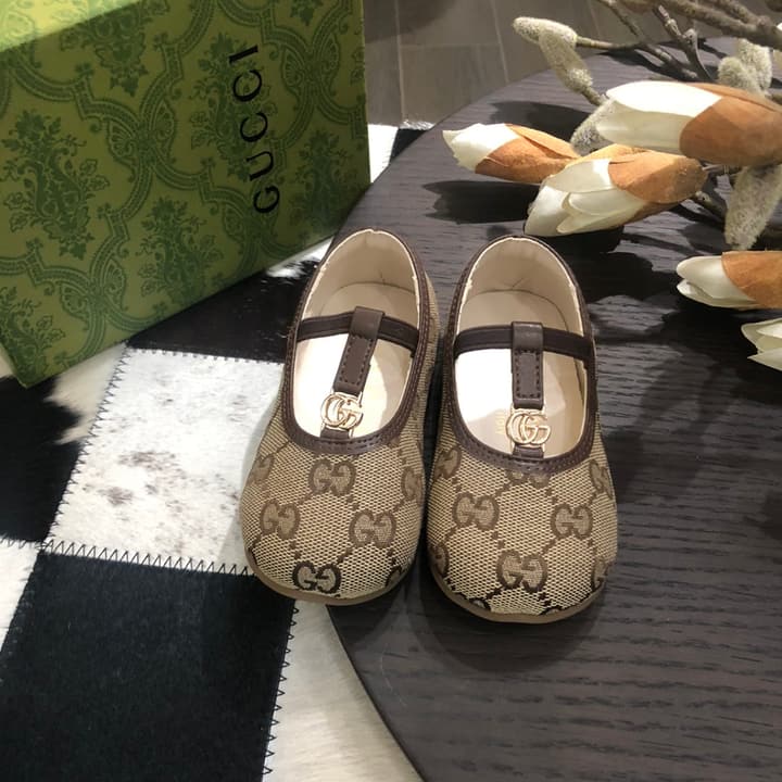 Gucci Kids Footwear – Kids Collection in Beige/brown Gg Monogram