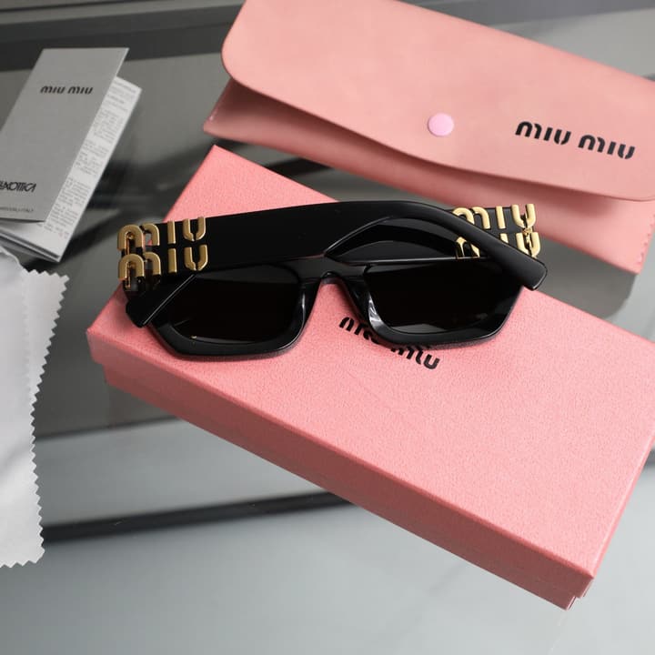 Miu Miu 2025 Cat-Eye Sunglasses – 2025 Collection in Gold