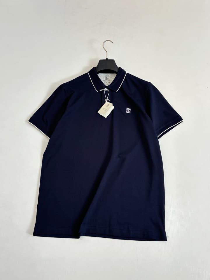 Brunello Cucinelli BC Logo Embroidered Polo Shirt – 2025 in Charcoal Grey