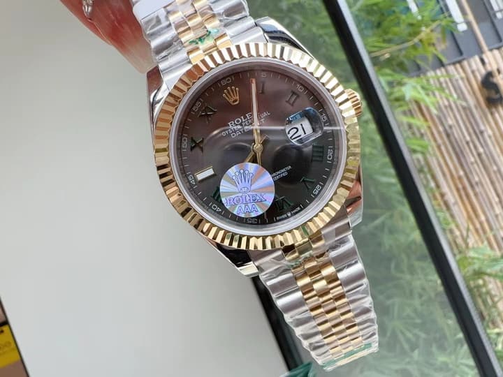 Rolex Datejust Two-Tone Green Watch