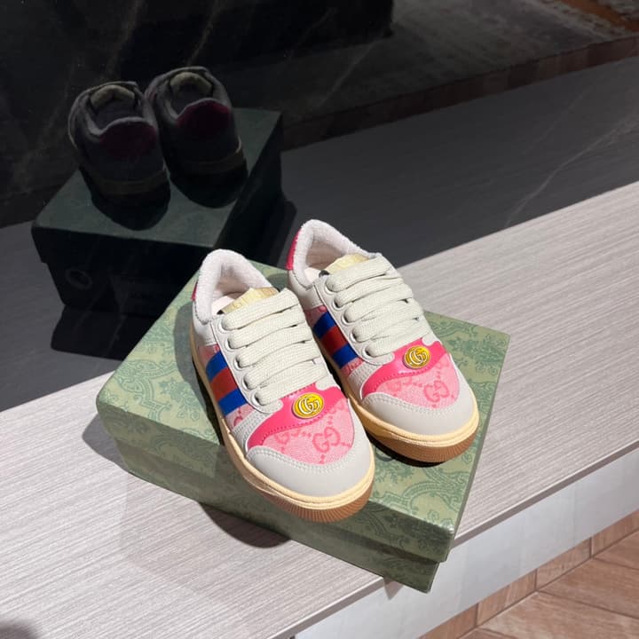 Gucci Rhyton Distressed Sneakers – Kids Collection – 2023SS in Navy Blue Toe