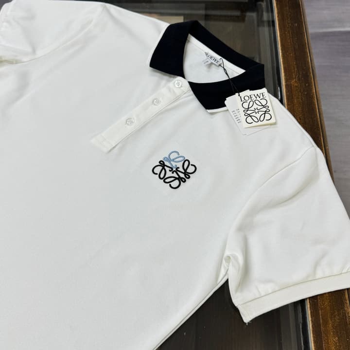 Loewe Business Casual Short-Sleeved Polo Shirt – 2026SS in Black
