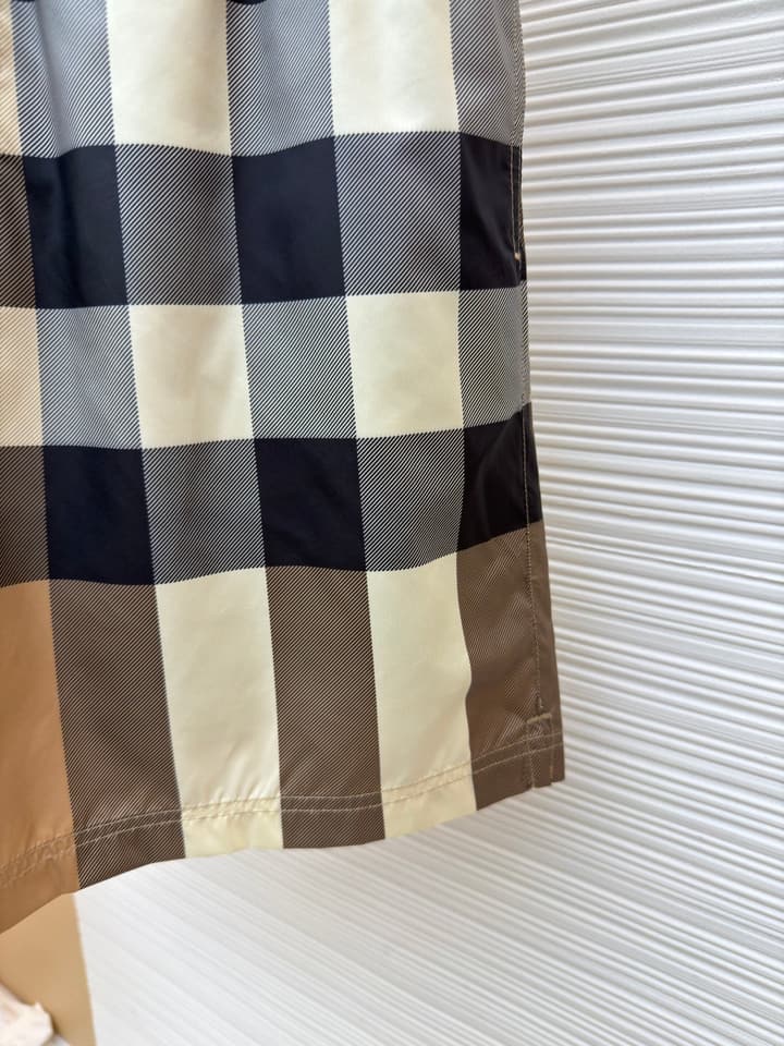 Burberry Classic Check Beach Shorts in Khaki