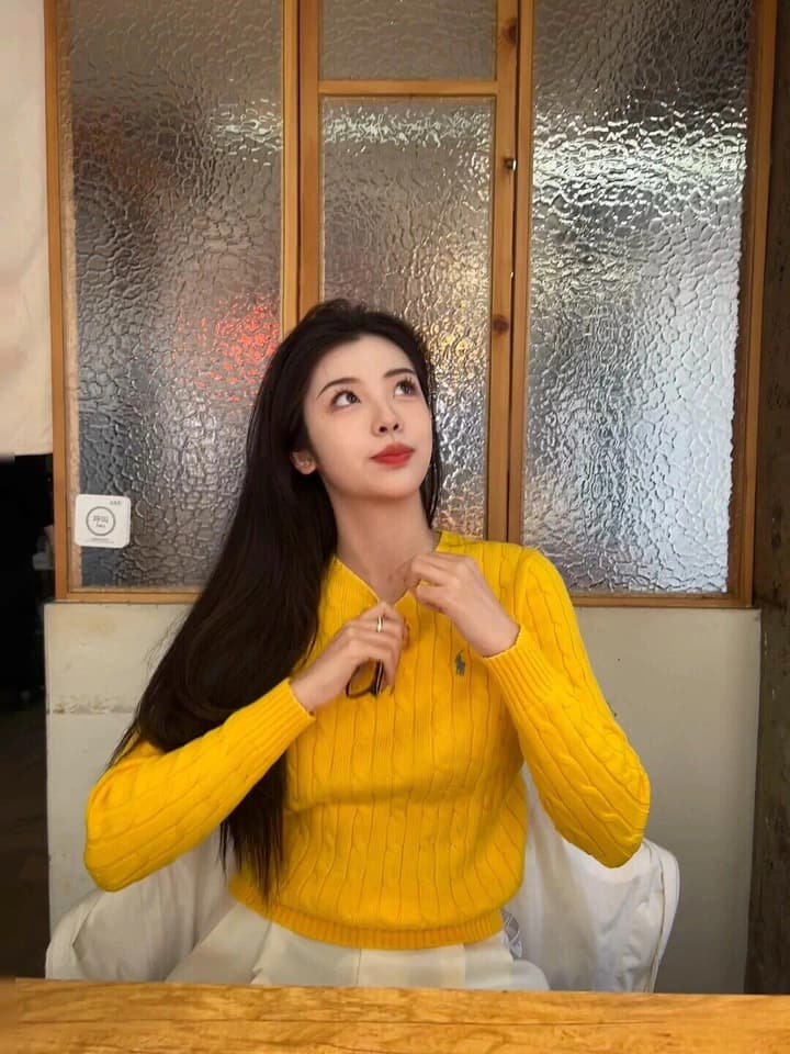 Ralph Lauren Polo Cable Knit Sweater in Bright Yellow