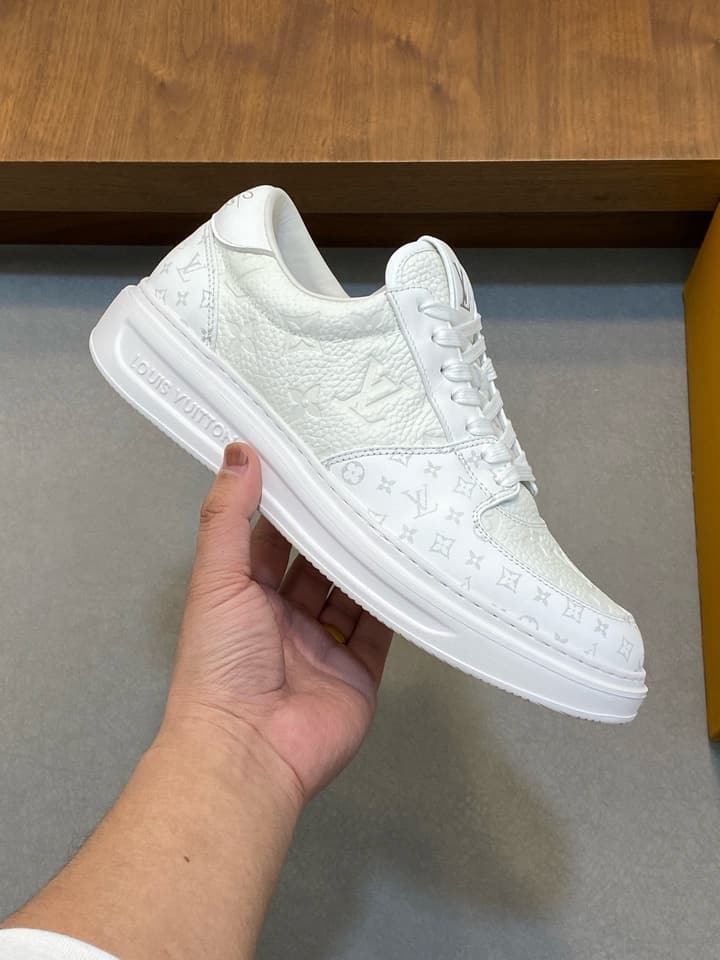 Louis Vuitton Nappa Leather Lightweight Sneakers in All White