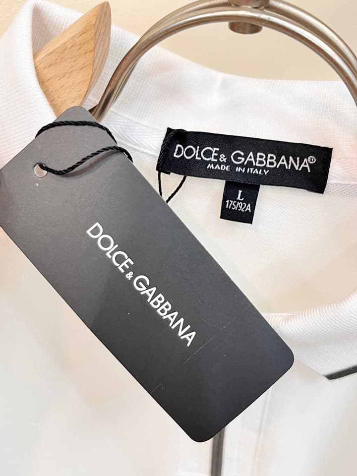 Dolce & Gabbana Embroidered Logo Pique Polo Shirt – 2026 Spring/Summer Collection in Classic Black