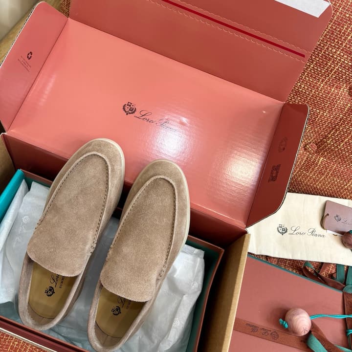 Loro Piana Suede Loafers in Brown