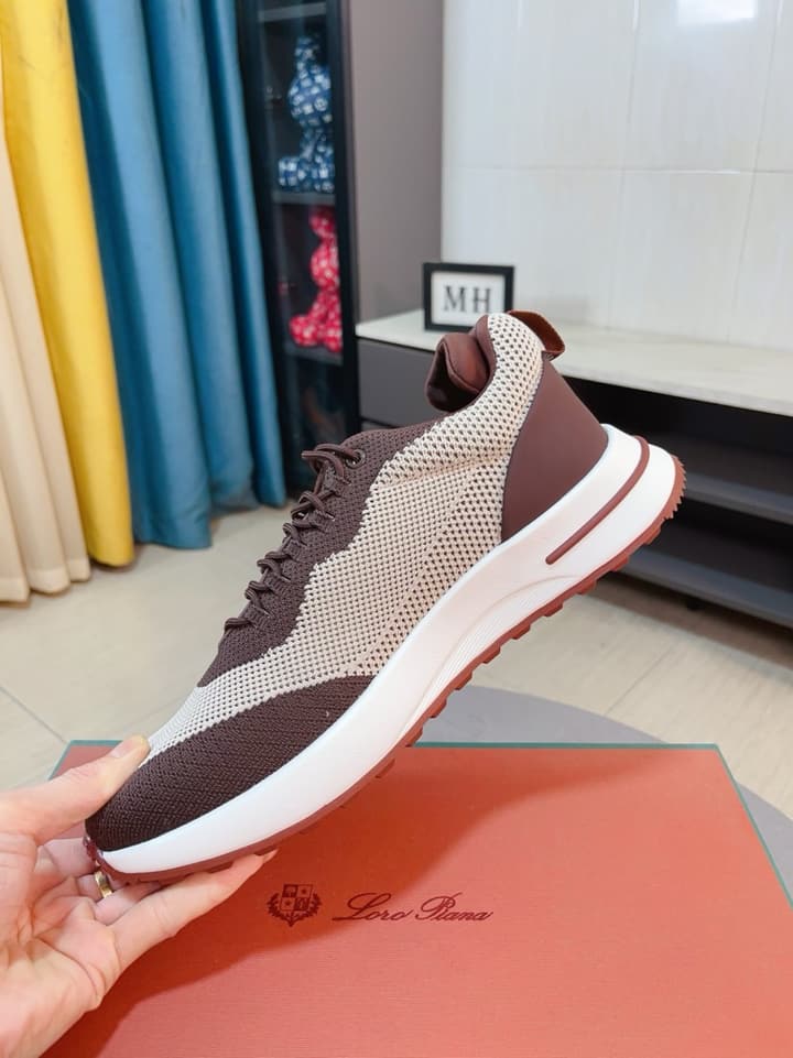 Loro Piana Classic Mesh and Leather Loafers