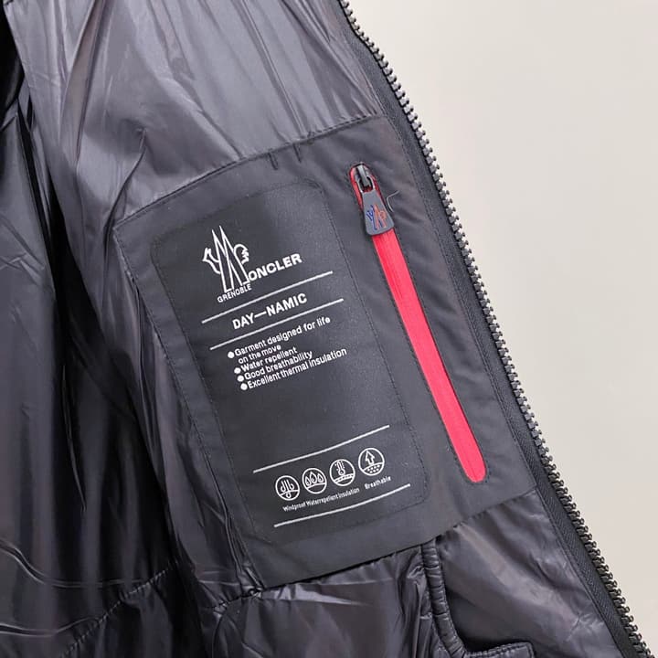 Moncler Grenoble Morgins Shearling Puffer Jacket in Black Technical Down Jacket