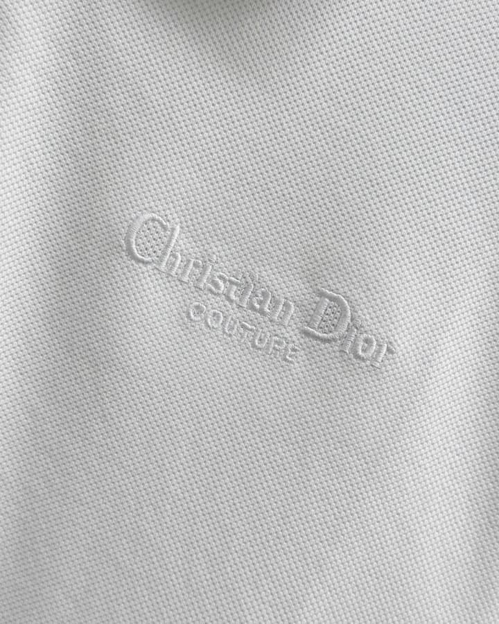 Dior Embroidered Letter Polo Shirt in Black