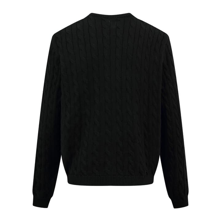 Loewe Anagram Embroidered Cotton Cardigan in Black Cardigan With Gold Anagram