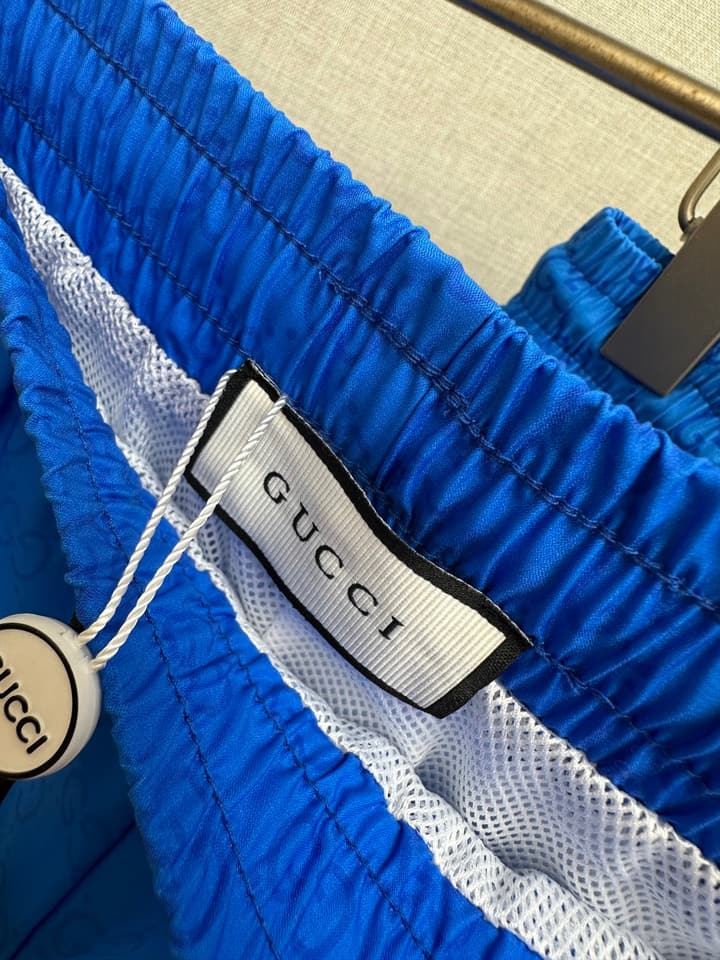 Gucci Men's Casual Beach Shorts – 2025SS in Beige GG Monogram