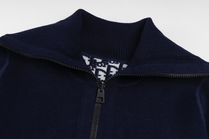 Dior Reversible Oblique Zipper Knit Cardigan – 25FW in Navy Blue
