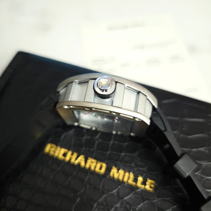Richard Mille RM052 Series Skeleton Skull Automatic Quartz Watch in Gunmetal Tone