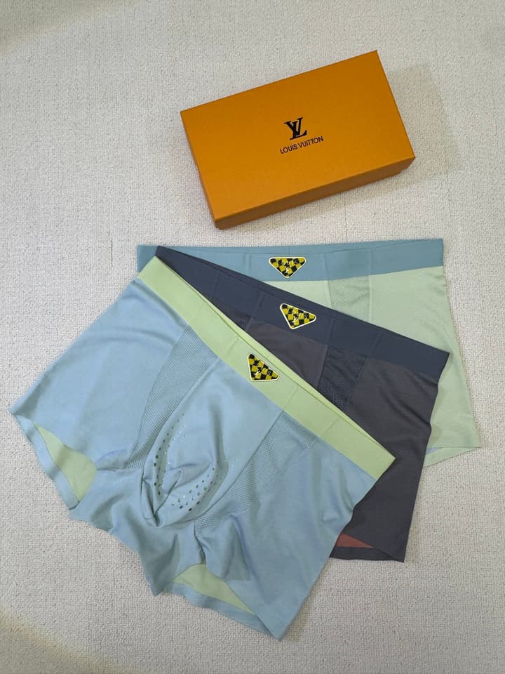 Louis Vuitton Men's Ice Silk Seamless Underwear 3-Pack