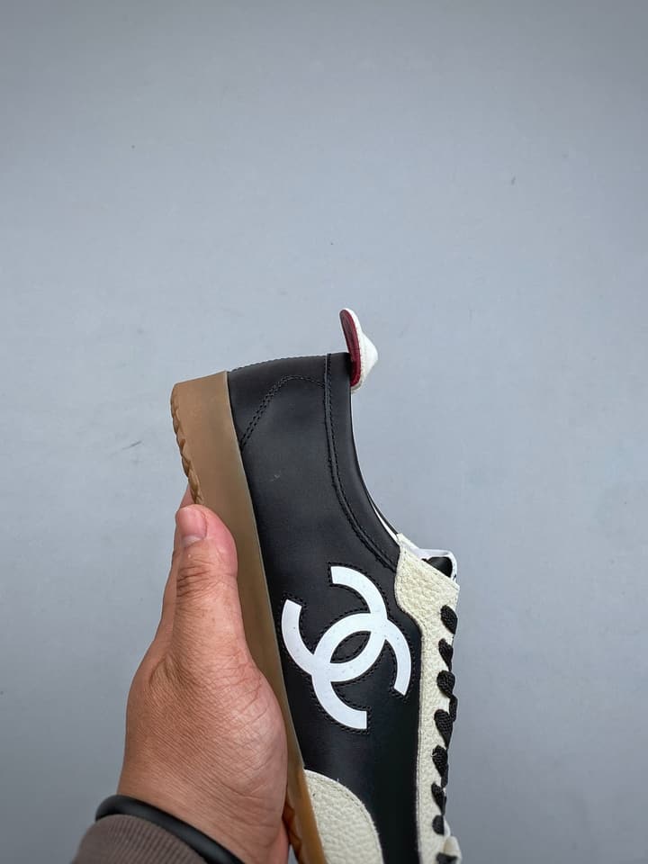 Chanel Panda German Training Sneakers – 2026 Spring/Summer Collection – 26P in Tan And White