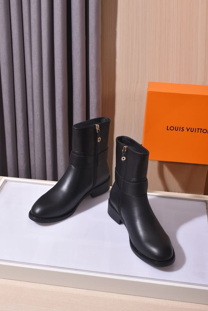 Avant-Garde Footwear Co. Classic Calfskin Boots in Black Monogram Buckle Boot