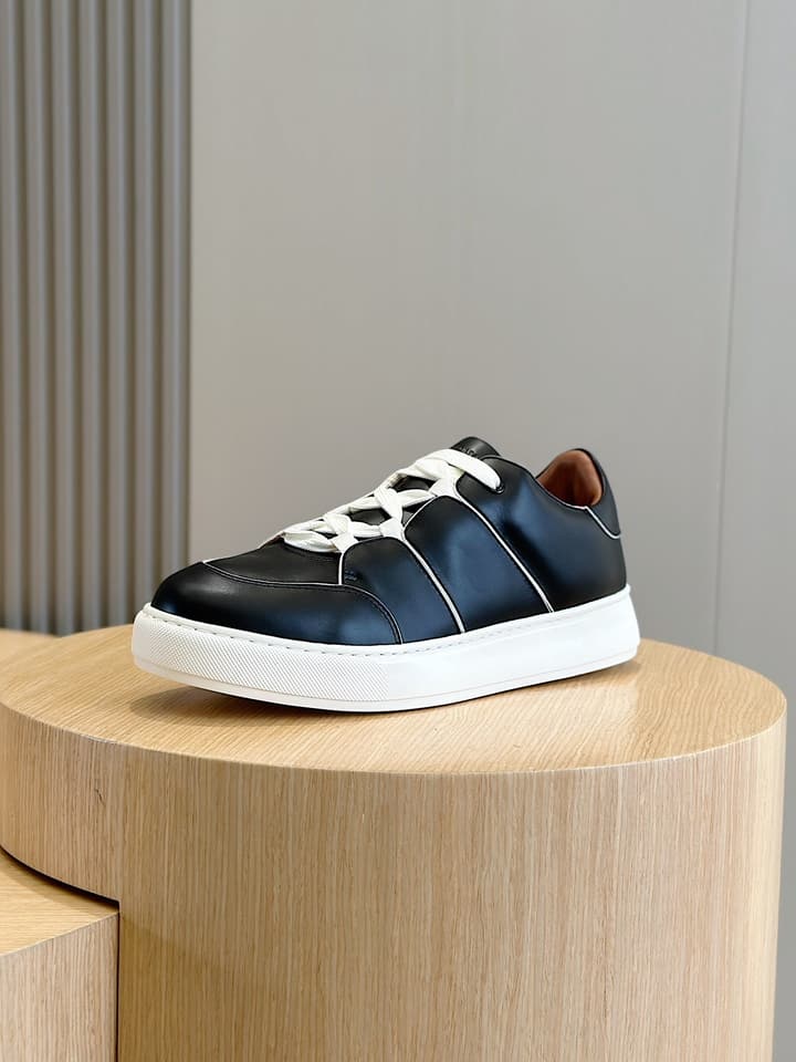 Zegna Tiziano Couture Sneakers in Black With Matching Laces