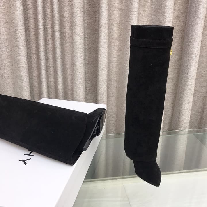 Givenchy Glossy Leather Knee-High Boots