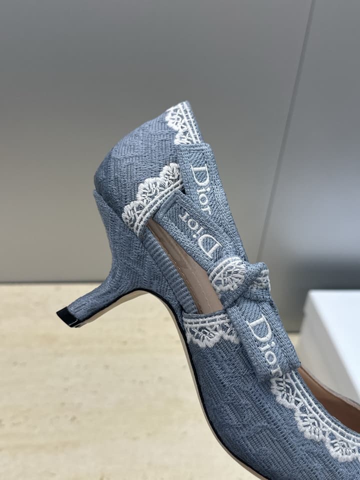 Dior J'Adior Dentelle Jelly Bow Pumps – 2026 Early Spring Collection in Black 6.5cm Heel