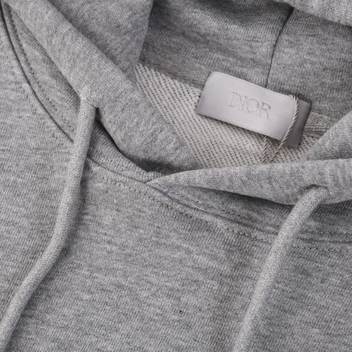 Dior CD Oblique Jacquard Knit Top – 25SS in Heather Gray Hoodie