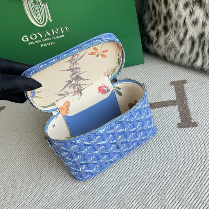 Goyard Muse Mini Vanity Case in Bright Orange Goyardine