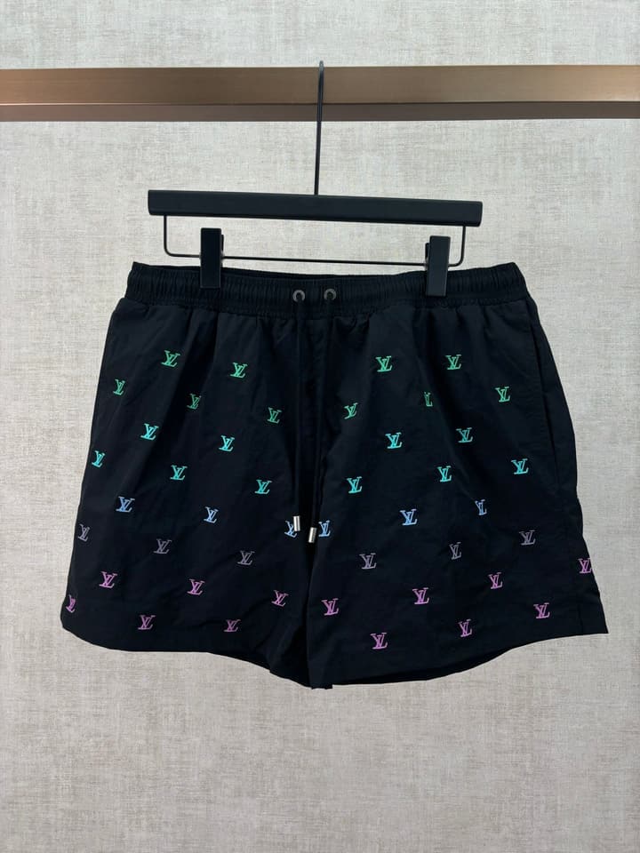 Louis Vuitton Blason Gradient Embroidered Denim Shorts – 26SS in Navy Blue