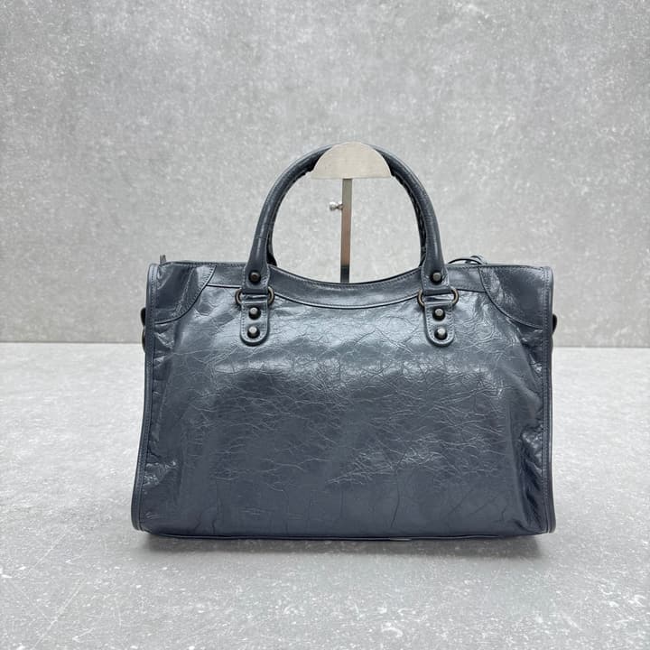 Balenciaga Le City Medium Shoulder Bag in Rock Grey