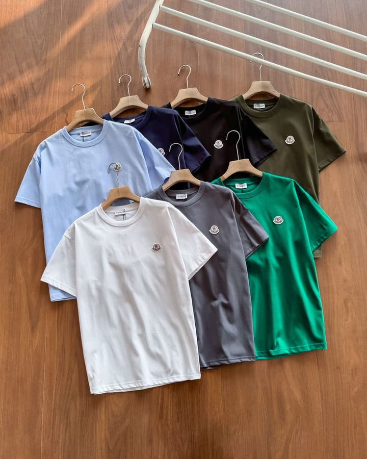 Moncler Classic Logo Cotton T-Shirt in Bright Green