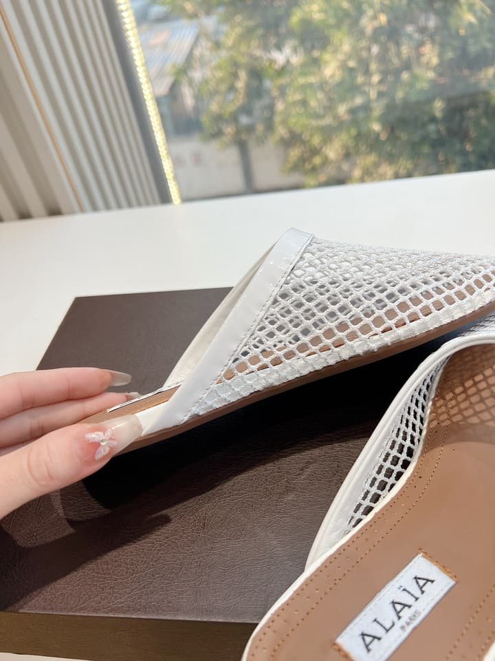 Alaïa Fishnet Mules – 2025 SS