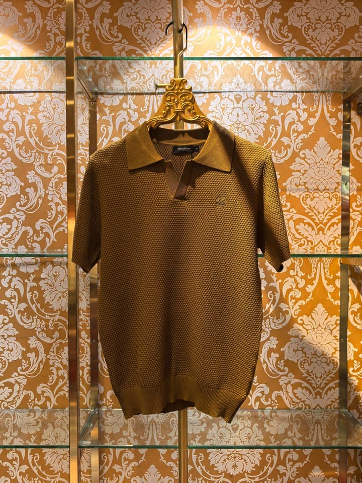 Zegna Logo Embroidered Slim-Fit Knit Sweater – 2026SS in Coffee