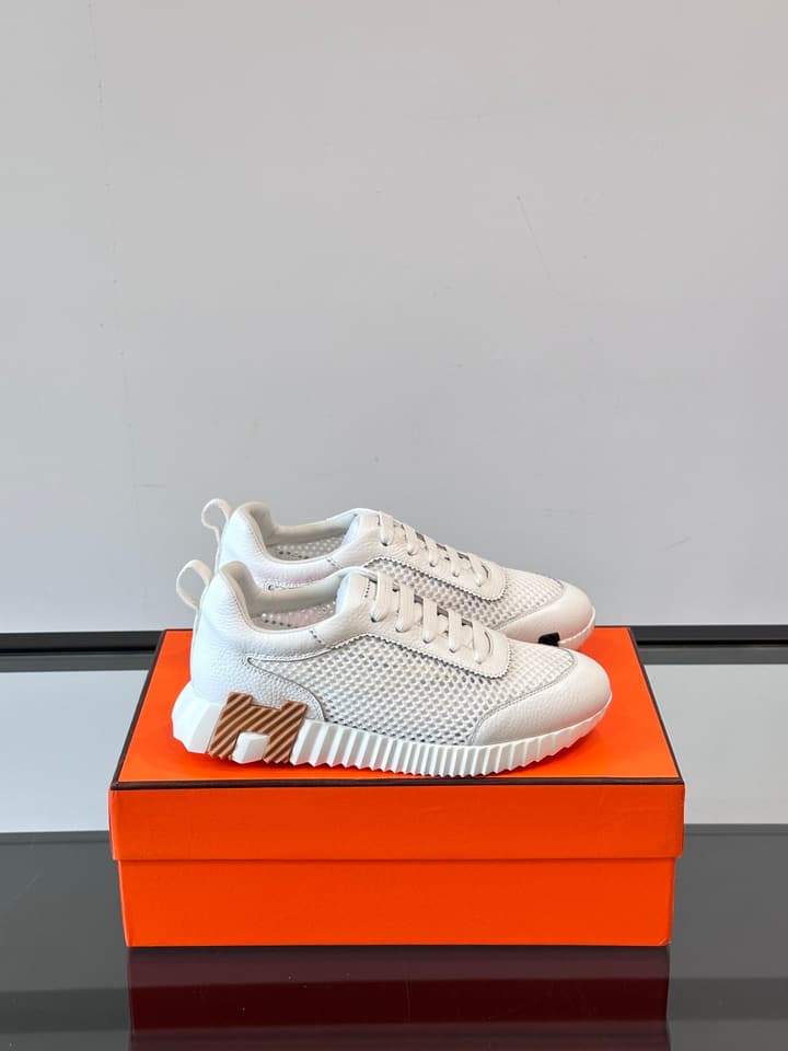 Hermès Bouncing Sneakers in White