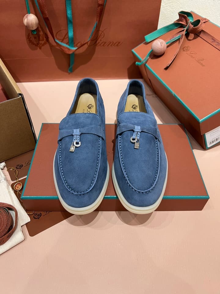 Loro Piana My Charms Classic Loafers in Nude