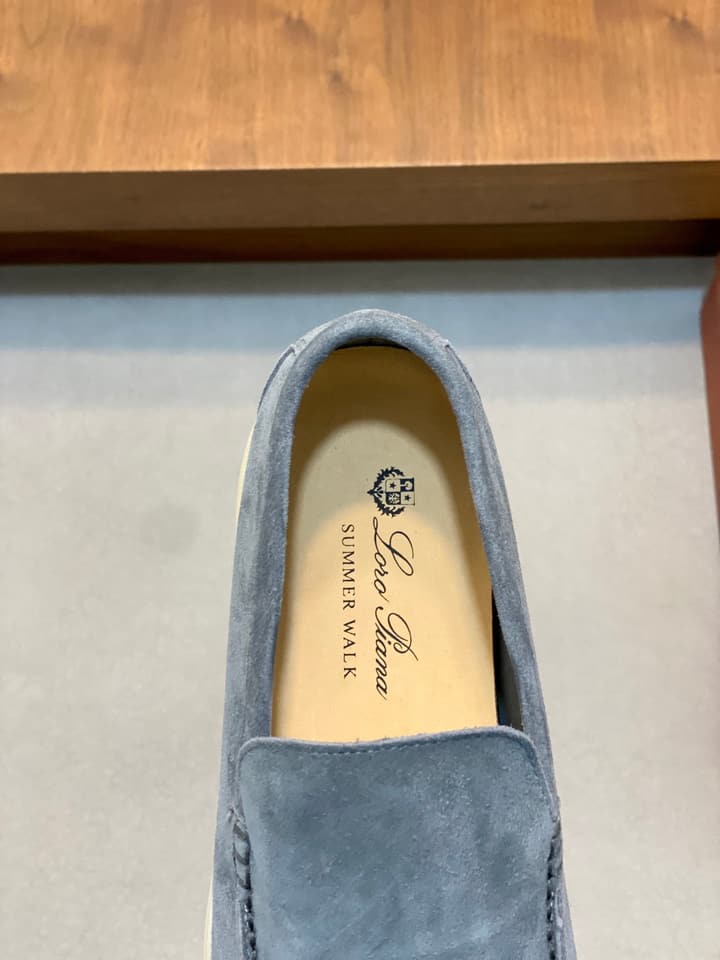 Loro Piana Suede Leather Slip-On Loafers in Black Suede