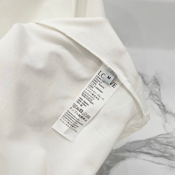 Loewe Mercerized Cotton Embroidered Logo T-Shirt in Black