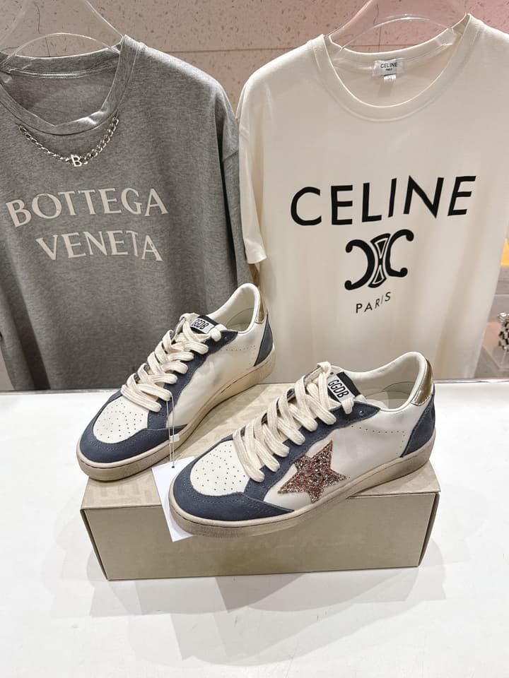 Golden Goose Distressed Sneakers in Light Pink
