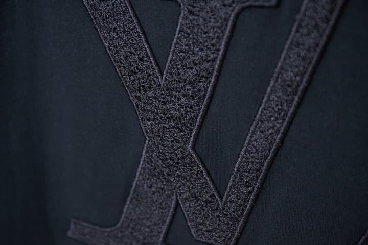 Louis Vuitton Embroidered Logo T-Shirt – 26SS Early Spring Collection in Black